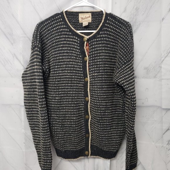COPY - VTG Woolrich Gray Preppy Button Up Cardigan Size L - Picture 9 of 10